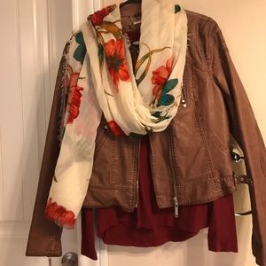 Brown faux leather jacket